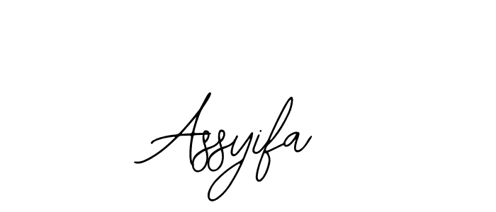 You should practise on your own different ways (Bearetta-2O07w) to write your name (Assyifa) in signature. don't let someone else do it for you. Assyifa signature style 12 images and pictures png