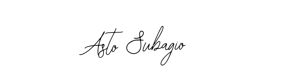 Similarly Bearetta-2O07w is the best handwritten signature design. Signature creator online .You can use it as an online autograph creator for name Asto Subagio. Asto Subagio signature style 12 images and pictures png