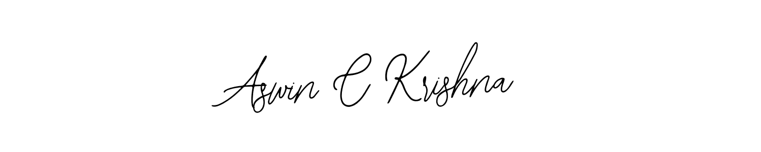 How to make Aswin C Krishna signature? Bearetta-2O07w is a professional autograph style. Create handwritten signature for Aswin C Krishna name. Aswin C Krishna signature style 12 images and pictures png