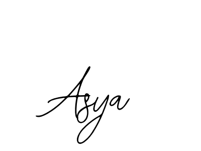 How to make Asya name signature. Use Bearetta-2O07w style for creating short signs online. This is the latest handwritten sign. Asya signature style 12 images and pictures png