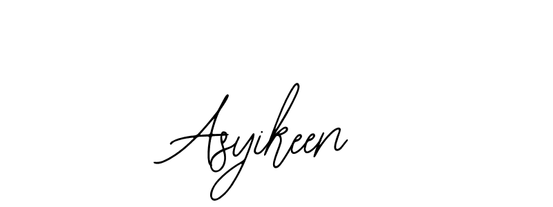 How to Draw Asyikeen signature style? Bearetta-2O07w is a latest design signature styles for name Asyikeen. Asyikeen signature style 12 images and pictures png