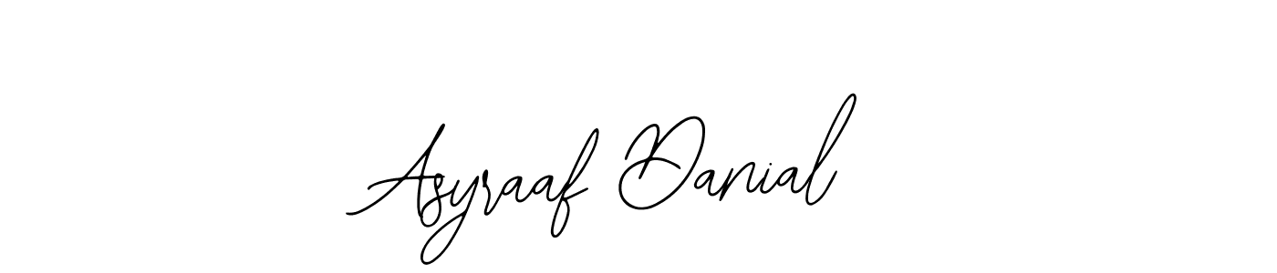 You should practise on your own different ways (Bearetta-2O07w) to write your name (Asyraaf Danial) in signature. don't let someone else do it for you. Asyraaf Danial signature style 12 images and pictures png