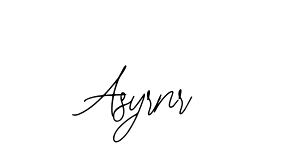 Design your own signature with our free online signature maker. With this signature software, you can create a handwritten (Bearetta-2O07w) signature for name Asyrnr. Asyrnr signature style 12 images and pictures png
