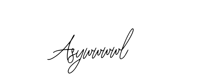 Design your own signature with our free online signature maker. With this signature software, you can create a handwritten (Bearetta-2O07w) signature for name Asywwwwl. Asywwwwl signature style 12 images and pictures png