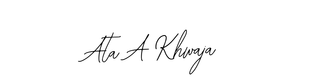 This is the best signature style for the Ata A Khwaja name. Also you like these signature font (Bearetta-2O07w). Mix name signature. Ata A Khwaja signature style 12 images and pictures png