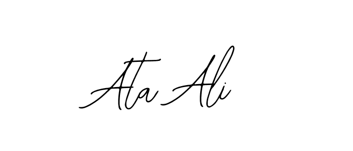 Use a signature maker to create a handwritten signature online. With this signature software, you can design (Bearetta-2O07w) your own signature for name Ata Ali. Ata Ali signature style 12 images and pictures png