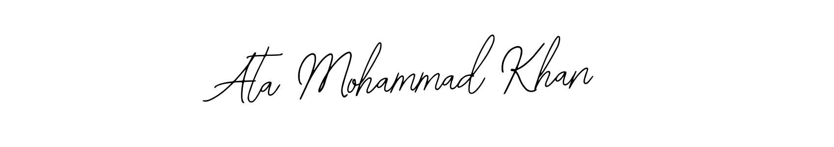 Design your own signature with our free online signature maker. With this signature software, you can create a handwritten (Bearetta-2O07w) signature for name Ata Mohammad Khan. Ata Mohammad Khan signature style 12 images and pictures png