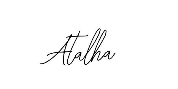 Use a signature maker to create a handwritten signature online. With this signature software, you can design (Bearetta-2O07w) your own signature for name Atalha. Atalha signature style 12 images and pictures png