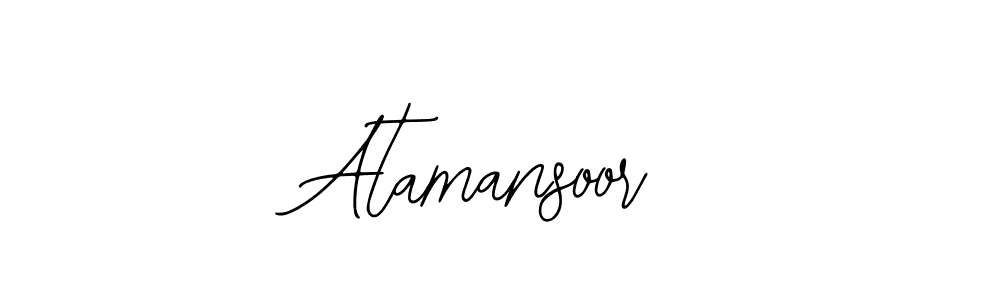 You should practise on your own different ways (Bearetta-2O07w) to write your name (Atamansoor) in signature. don't let someone else do it for you. Atamansoor signature style 12 images and pictures png