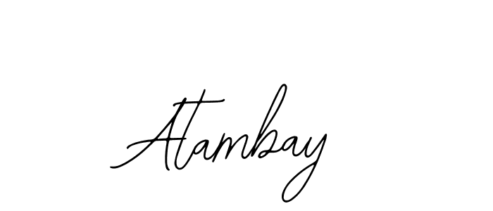 How to make Atambay name signature. Use Bearetta-2O07w style for creating short signs online. This is the latest handwritten sign. Atambay signature style 12 images and pictures png