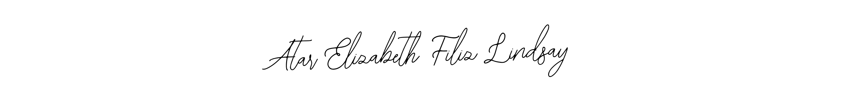 if you are searching for the best signature style for your name Atar Elizabeth Filiz Lindsay. so please give up your signature search. here we have designed multiple signature styles  using Bearetta-2O07w. Atar Elizabeth Filiz Lindsay signature style 12 images and pictures png