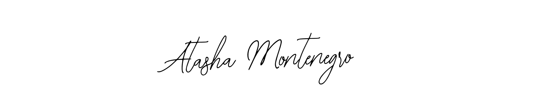 The best way (Bearetta-2O07w) to make a short signature is to pick only two or three words in your name. The name Atasha Montenegro include a total of six letters. For converting this name. Atasha Montenegro signature style 12 images and pictures png