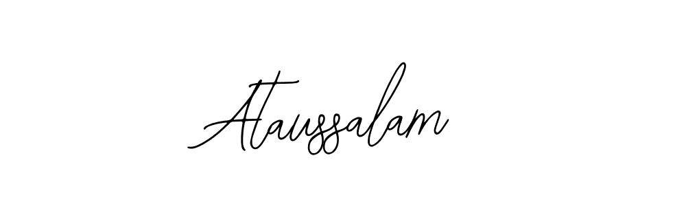 The best way (Bearetta-2O07w) to make a short signature is to pick only two or three words in your name. The name Ataussalam include a total of six letters. For converting this name. Ataussalam signature style 12 images and pictures png