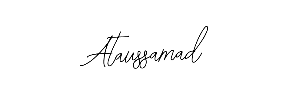 Use a signature maker to create a handwritten signature online. With this signature software, you can design (Bearetta-2O07w) your own signature for name Ataussamad. Ataussamad signature style 12 images and pictures png