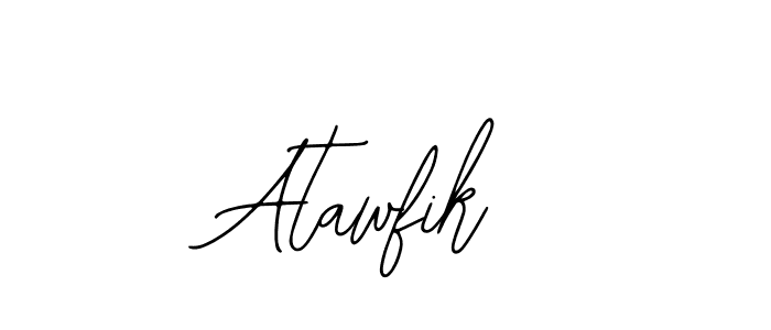 The best way (Bearetta-2O07w) to make a short signature is to pick only two or three words in your name. The name Atawfik include a total of six letters. For converting this name. Atawfik signature style 12 images and pictures png