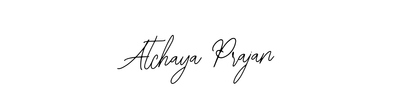 Make a short Atchaya Prajan signature style. Manage your documents anywhere anytime using Bearetta-2O07w. Create and add eSignatures, submit forms, share and send files easily. Atchaya Prajan signature style 12 images and pictures png