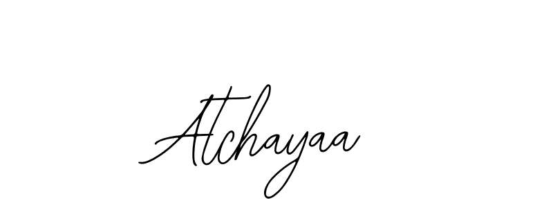 You should practise on your own different ways (Bearetta-2O07w) to write your name (Atchayaa) in signature. don't let someone else do it for you. Atchayaa signature style 12 images and pictures png