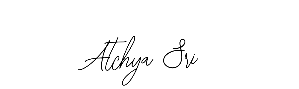 You should practise on your own different ways (Bearetta-2O07w) to write your name (Atchya Sri) in signature. don't let someone else do it for you. Atchya Sri signature style 12 images and pictures png
