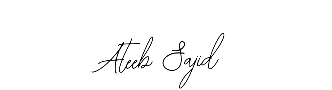 Use a signature maker to create a handwritten signature online. With this signature software, you can design (Bearetta-2O07w) your own signature for name Ateeb Sajid. Ateeb Sajid signature style 12 images and pictures png