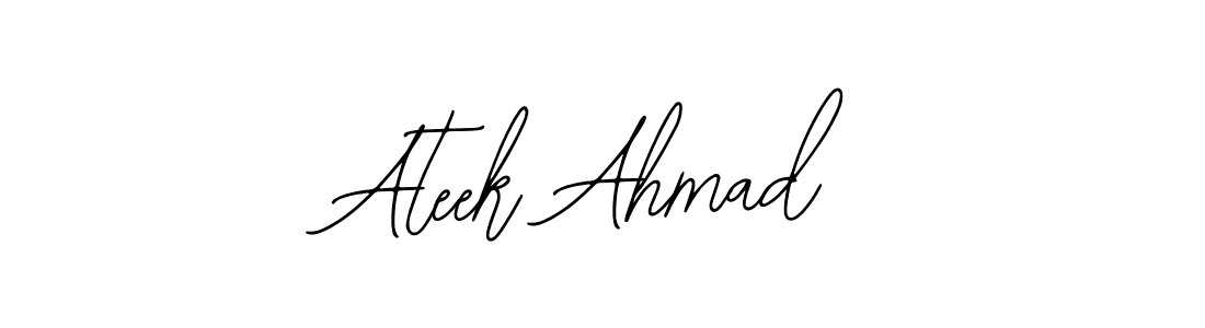 How to Draw Ateek Ahmad signature style? Bearetta-2O07w is a latest design signature styles for name Ateek Ahmad. Ateek Ahmad signature style 12 images and pictures png