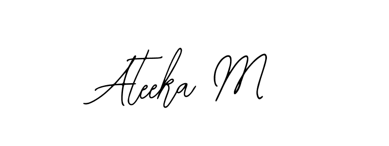 Create a beautiful signature design for name Ateeka M. With this signature (Bearetta-2O07w) fonts, you can make a handwritten signature for free. Ateeka M signature style 12 images and pictures png