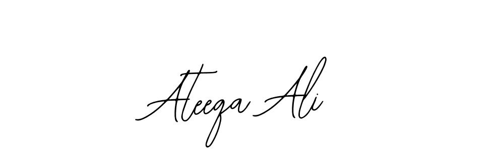 Design your own signature with our free online signature maker. With this signature software, you can create a handwritten (Bearetta-2O07w) signature for name Ateeqa Ali. Ateeqa Ali signature style 12 images and pictures png