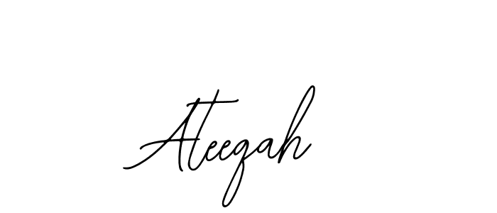 The best way (Bearetta-2O07w) to make a short signature is to pick only two or three words in your name. The name Ateeqah include a total of six letters. For converting this name. Ateeqah signature style 12 images and pictures png
