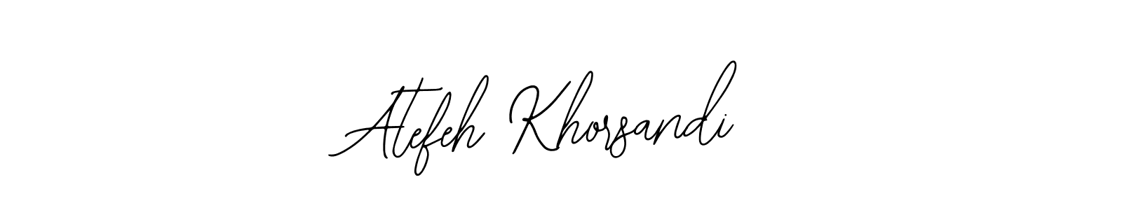 Also You can easily find your signature by using the search form. We will create Atefeh Khorsandi name handwritten signature images for you free of cost using Bearetta-2O07w sign style. Atefeh Khorsandi signature style 12 images and pictures png