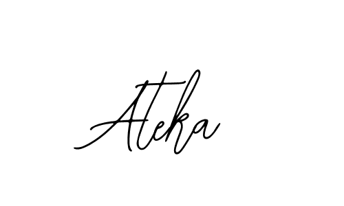 Use a signature maker to create a handwritten signature online. With this signature software, you can design (Bearetta-2O07w) your own signature for name Ateka. Ateka signature style 12 images and pictures png