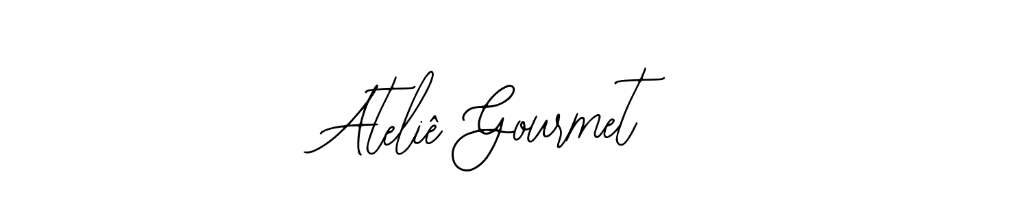 The best way (Bearetta-2O07w) to make a short signature is to pick only two or three words in your name. The name Ateliê Gourmet include a total of six letters. For converting this name. Ateliê Gourmet signature style 12 images and pictures png