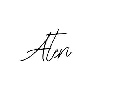 How to make Aten name signature. Use Bearetta-2O07w style for creating short signs online. This is the latest handwritten sign. Aten signature style 12 images and pictures png