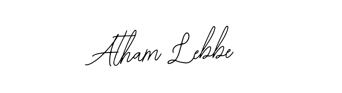 Use a signature maker to create a handwritten signature online. With this signature software, you can design (Bearetta-2O07w) your own signature for name Atham Lebbe. Atham Lebbe signature style 12 images and pictures png