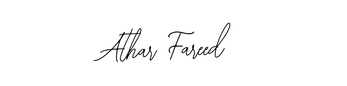 Design your own signature with our free online signature maker. With this signature software, you can create a handwritten (Bearetta-2O07w) signature for name Athar Fareed. Athar Fareed signature style 12 images and pictures png