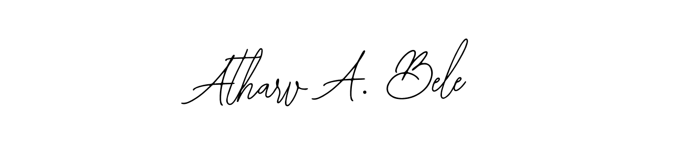 Use a signature maker to create a handwritten signature online. With this signature software, you can design (Bearetta-2O07w) your own signature for name Atharv A. Bele. Atharv A. Bele signature style 12 images and pictures png
