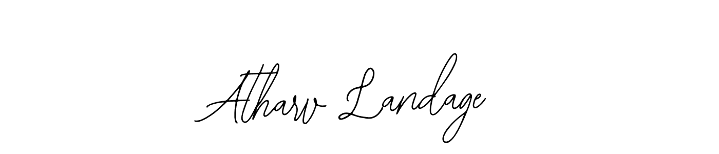 How to Draw Atharv Landage signature style? Bearetta-2O07w is a latest design signature styles for name Atharv Landage. Atharv Landage signature style 12 images and pictures png