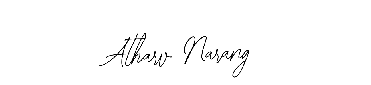 Bearetta-2O07w is a professional signature style that is perfect for those who want to add a touch of class to their signature. It is also a great choice for those who want to make their signature more unique. Get Atharv Narang name to fancy signature for free. Atharv Narang signature style 12 images and pictures png