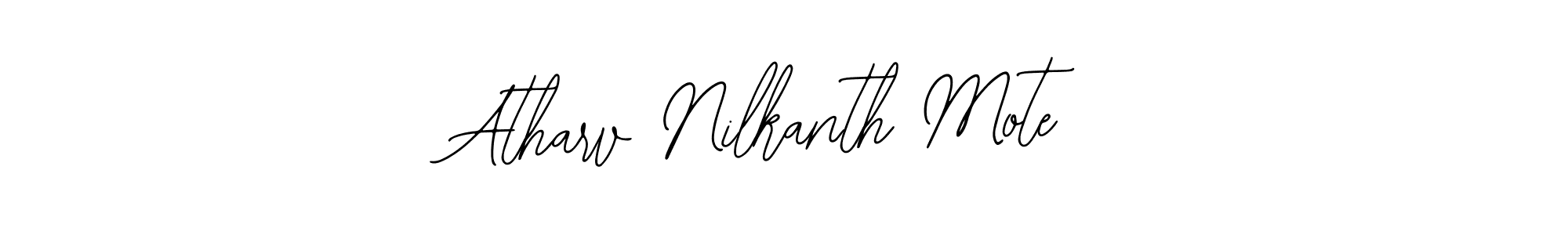 How to make Atharv Nilkanth Mote name signature. Use Bearetta-2O07w style for creating short signs online. This is the latest handwritten sign. Atharv Nilkanth Mote signature style 12 images and pictures png