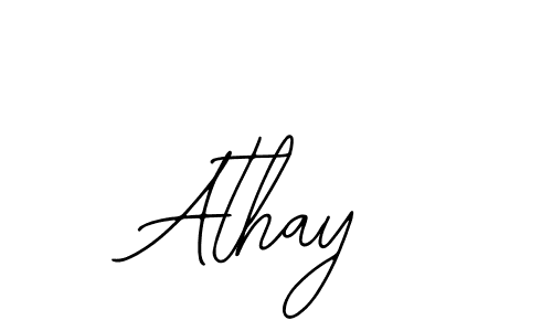 Use a signature maker to create a handwritten signature online. With this signature software, you can design (Bearetta-2O07w) your own signature for name Athay. Athay signature style 12 images and pictures png