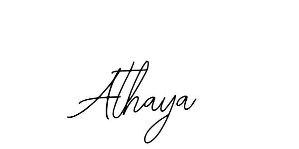 Use a signature maker to create a handwritten signature online. With this signature software, you can design (Bearetta-2O07w) your own signature for name Athaya. Athaya signature style 12 images and pictures png