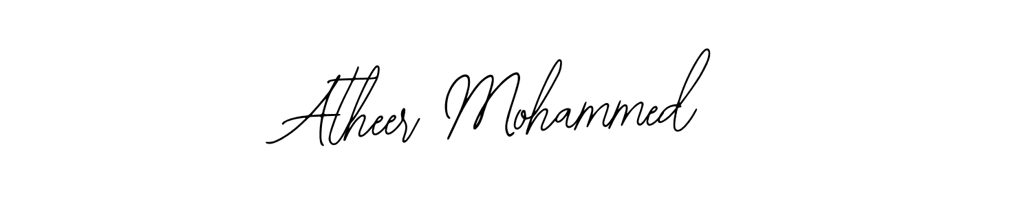 Design your own signature with our free online signature maker. With this signature software, you can create a handwritten (Bearetta-2O07w) signature for name Atheer Mohammed. Atheer Mohammed signature style 12 images and pictures png