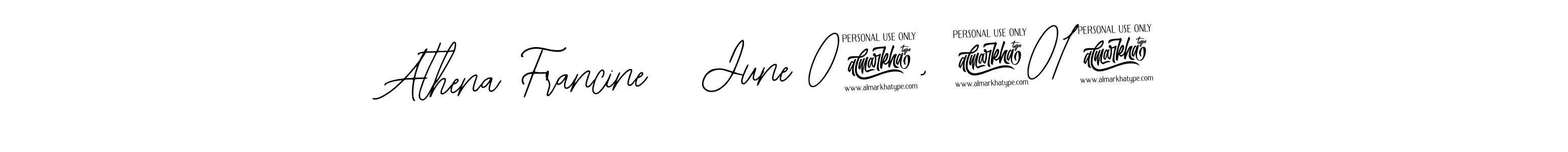 Once you've used our free online signature maker to create your best signature Bearetta-2O07w style, it's time to enjoy all of the benefits that Athena Francine   June 07, 2019 name signing documents. Athena Francine   June 07, 2019 signature style 12 images and pictures png