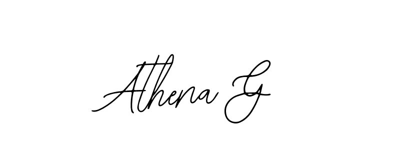 Design your own signature with our free online signature maker. With this signature software, you can create a handwritten (Bearetta-2O07w) signature for name Athena G. Athena G signature style 12 images and pictures png