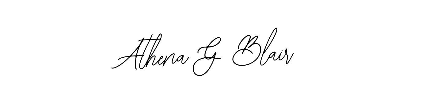 How to make Athena G Blair name signature. Use Bearetta-2O07w style for creating short signs online. This is the latest handwritten sign. Athena G Blair signature style 12 images and pictures png