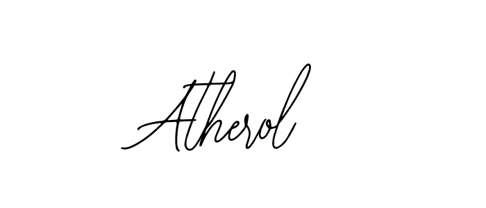 Design your own signature with our free online signature maker. With this signature software, you can create a handwritten (Bearetta-2O07w) signature for name Atherol. Atherol signature style 12 images and pictures png