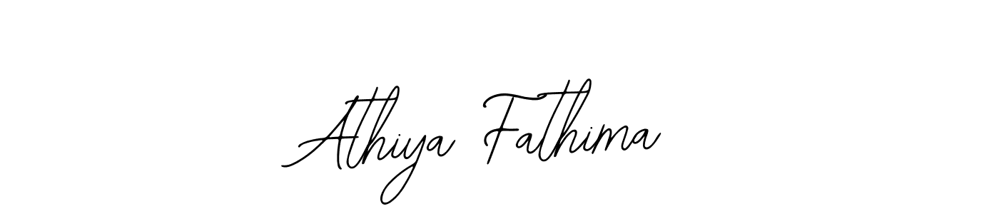 Use a signature maker to create a handwritten signature online. With this signature software, you can design (Bearetta-2O07w) your own signature for name Athiya Fathima. Athiya Fathima signature style 12 images and pictures png