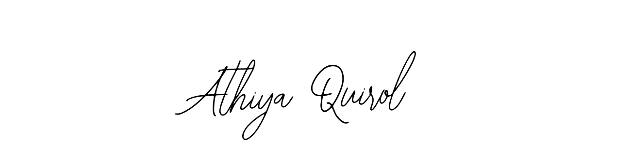 Design your own signature with our free online signature maker. With this signature software, you can create a handwritten (Bearetta-2O07w) signature for name Athiya Quirol. Athiya Quirol signature style 12 images and pictures png