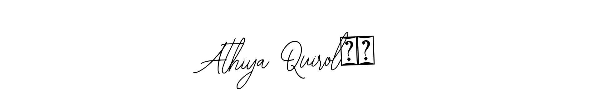 Design your own signature with our free online signature maker. With this signature software, you can create a handwritten (Bearetta-2O07w) signature for name Athiya Quirol♥️. Athiya Quirol♥️ signature style 12 images and pictures png