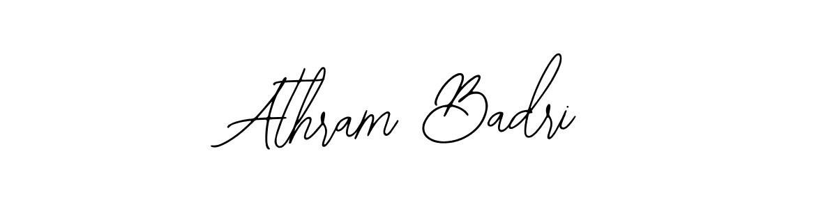 Use a signature maker to create a handwritten signature online. With this signature software, you can design (Bearetta-2O07w) your own signature for name Athram Badri. Athram Badri signature style 12 images and pictures png