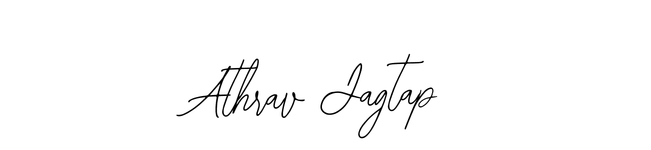 The best way (Bearetta-2O07w) to make a short signature is to pick only two or three words in your name. The name Athrav Jagtap include a total of six letters. For converting this name. Athrav Jagtap signature style 12 images and pictures png