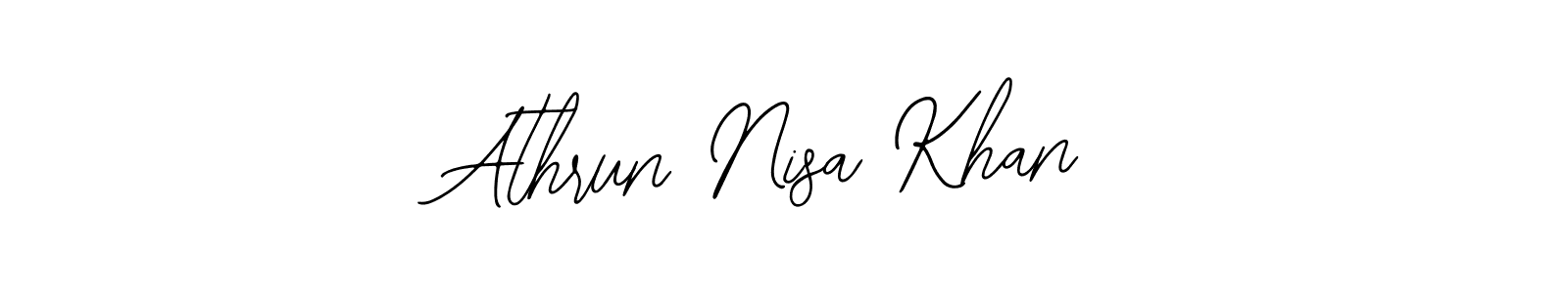 How to make Athrun Nisa Khan signature? Bearetta-2O07w is a professional autograph style. Create handwritten signature for Athrun Nisa Khan name. Athrun Nisa Khan signature style 12 images and pictures png